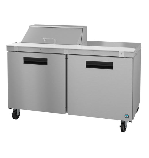 SR60B-8, Sandwich Prep Table Refrigerator, Two Section with Stainless Doors