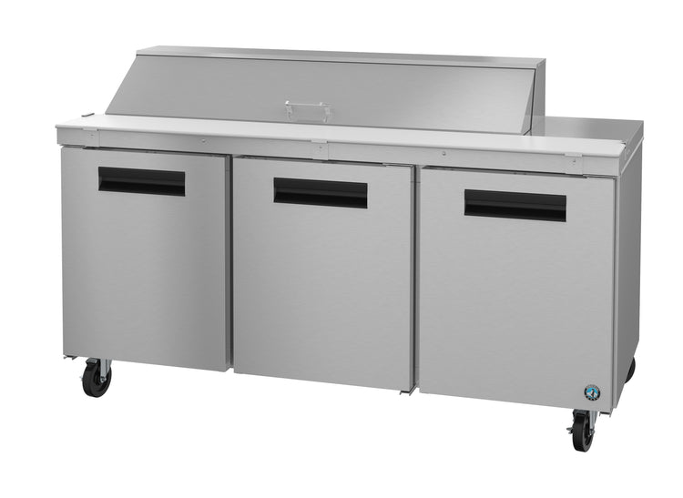 SR72A-16, Sandwich Prep Table Refrigerator, Three Section with Stainless Doors