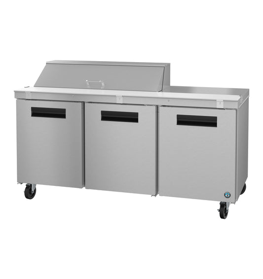 SR72B-12, Sandwich Prep Table Refrigerator, Three Section with Stainless Doors