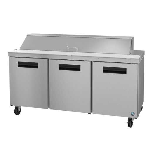 SR72B-18, Sandwich Prep Table Refrigerator, Three Section with Stainless Doors