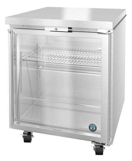 UR27A-GLP01, Undercounter Refrigerator, Single Section with Low Profile Full Glass Door