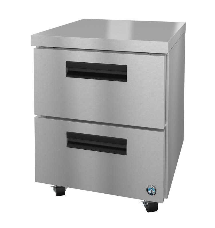 UR27B-D2, Undercounter Refrigerator, Single Section with Stainless Drawers