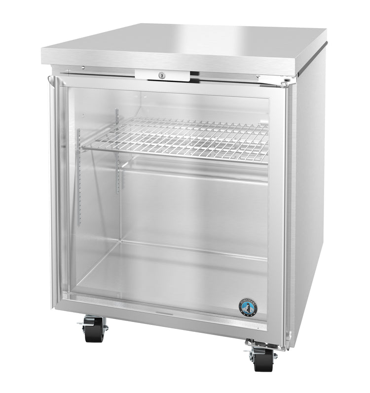 UR27B-GLP01, Undercounter Refrigerator, Single Section with Low Profile Full Glass Door