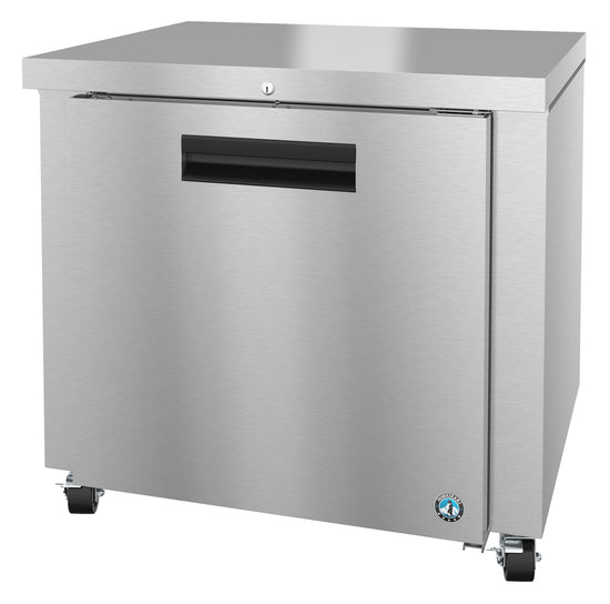 UR36A-01, Undercounter Refrigerator, Single Section with Lockable Stainless Door