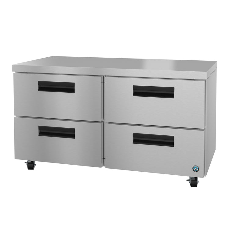 UR60B-D4, Undercounter Refrigerator, Two Section with Stainless Drawers